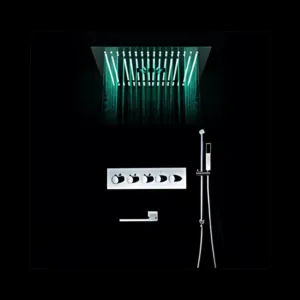 GlaciaStream Shower System showcasing its elegant design and chrome finish.