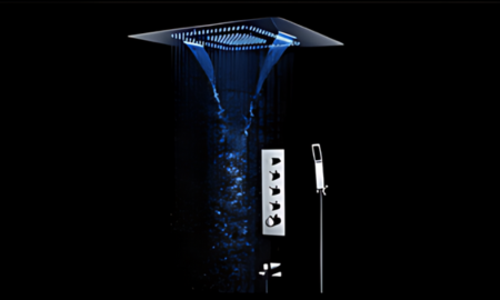 Luxurious shower system featuring advanced technology and elegant . high-end showers design