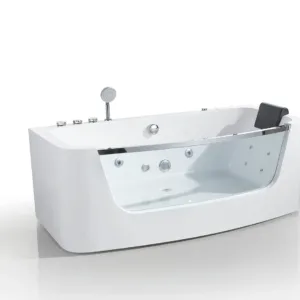AquaMirth Hydro Bathtub with 10 massage nozzles and a sleek white design