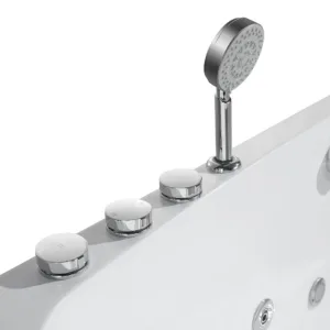 Luxury hydrotherapy bathtub with a complete hand shower and faucet set