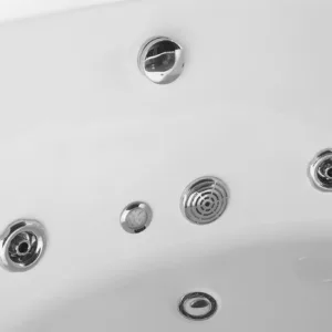 Spacious DelosFlow Spa Tub with built-in safety features like deodorant drainer and leakage protection.