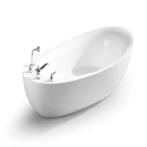 Hand shower and hot/cold mixer faucet included with the IsoldeLux bathtub