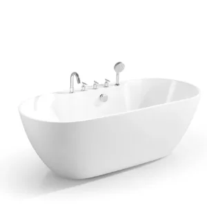 Close-up of the high-quality acrylic finish of the JetstreamX bathtub