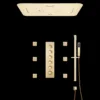 Trionfale Multifunctional Shower System in brushed gold finish.