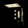 OndeBlu Shower System Vv-15259B-1 gold LED shower head with Bluetooth and dual-function control