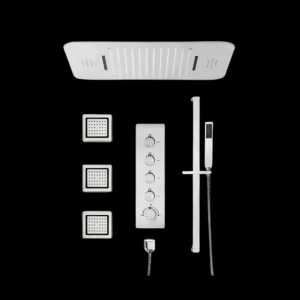 Nebulosa Chrome Shower System Vv-05046H-1 with LED shower head and Bluetooth music function