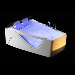 NovaJet Hydro Massage Tub VV-U285 with neck waterfall and perspective glass window