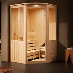 Pasha's Serenity Sauna Bath VV-A803 with 4.5kW stove and traditional wooden stool