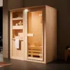 Turkish Glow Sauna Bath VV-A807 with 4.5kW stove and wooden bench for home spa relaxation