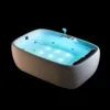 RippleLux Whirlpool Tub VV-U3609 with colorful underwater lights and ergonomic pillow