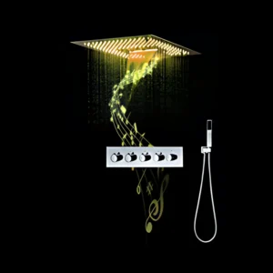 JunoFlow Gold Shower System with Music